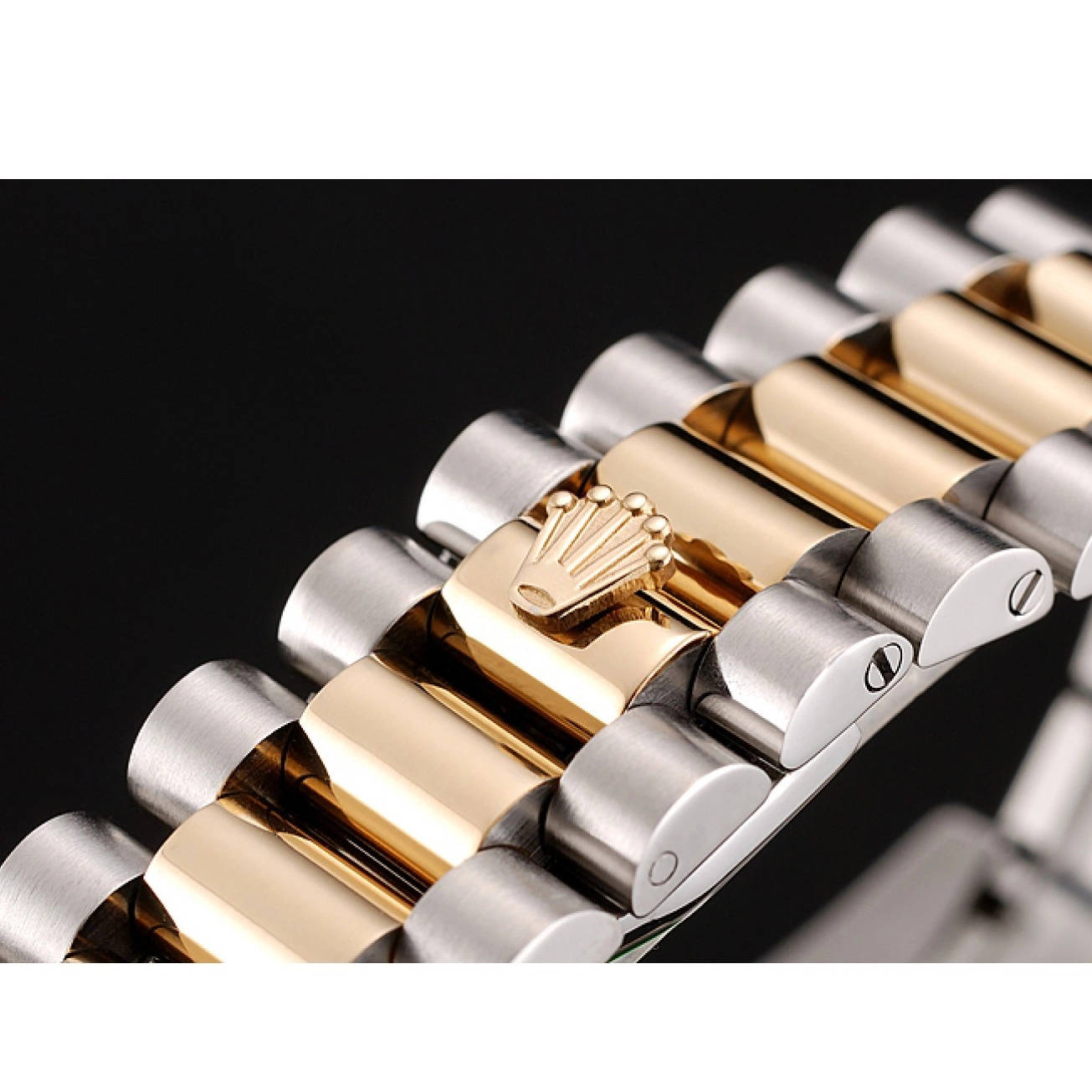 AAA Replica Watches Bracelet Case Rolex White Diamond Two Day-Date 1453971 Swiss Dial Stainless Tone Gold Steel 0723